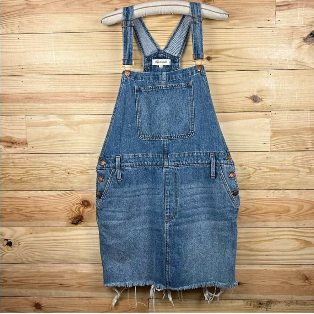 Madewell Denim Mini Dress Overalls 14